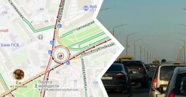 Октябрьский мост встал: пробка сковала центр Ярославля 1 сентября